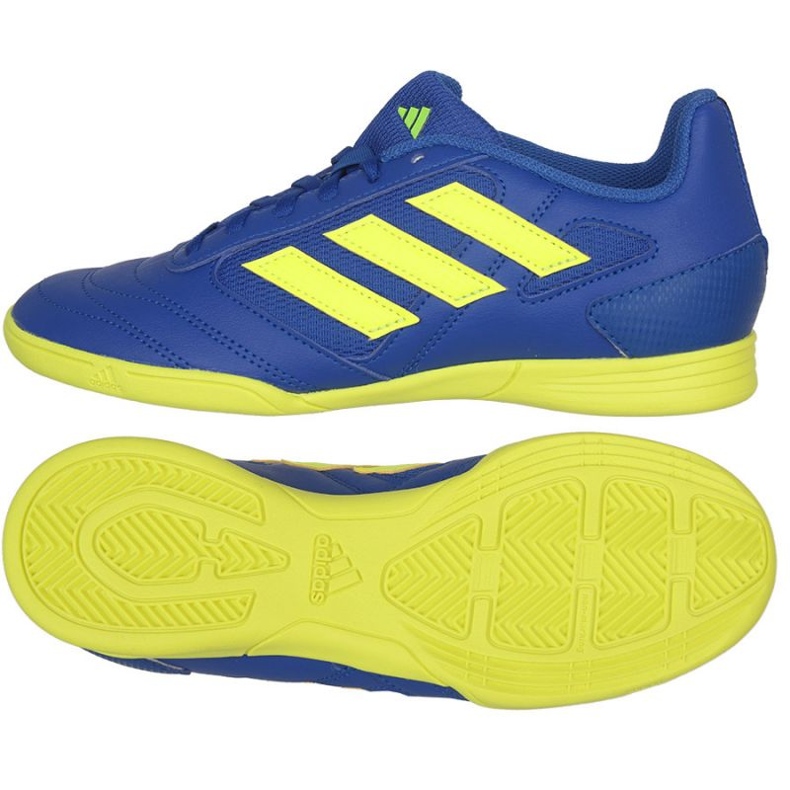 Pantofi de fotbal Adidas Super Sala In Jr GZ2562 albastru albastru Pantofi de fotbal Adidas Super Sala In Jr GZ2562 albastru albastru
