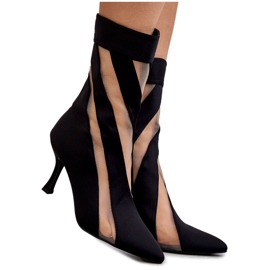 PS2 Cizme de damă la modă cu toc înalt Negru Deyna PS2 Cizme de damă la modă cu toc înalt Negru Deyna