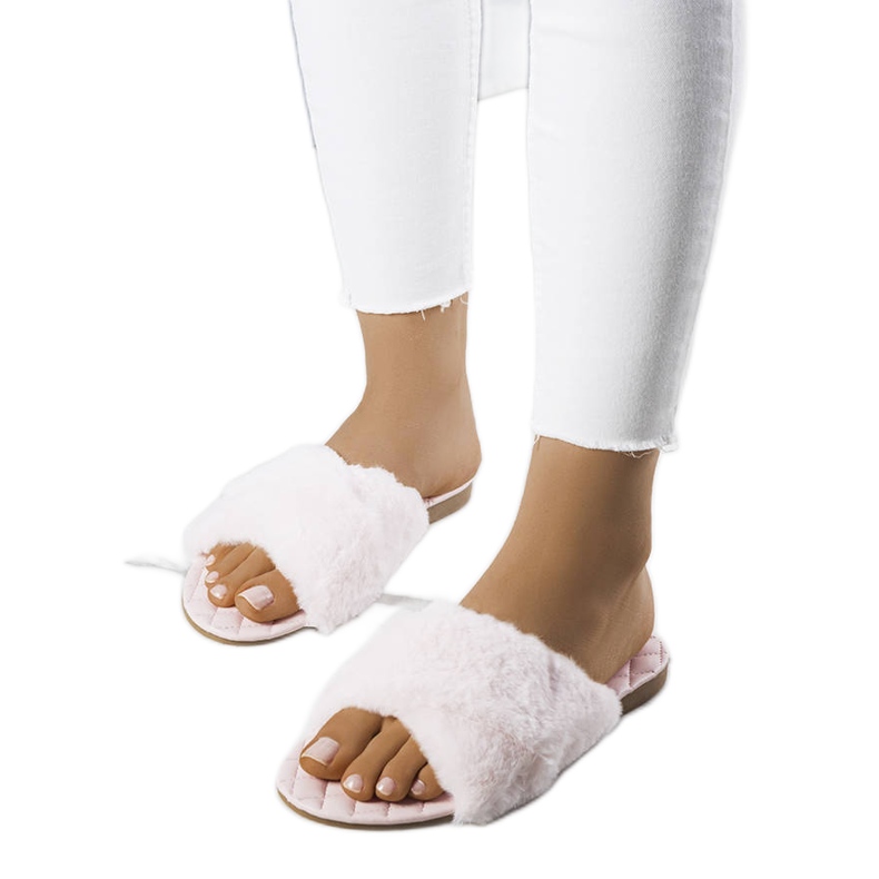 Tobogane roz Karsyn cu blană