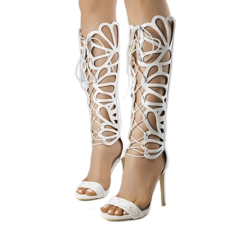 PA1 Sandale gri cu partea superioară decorativă de la Julio