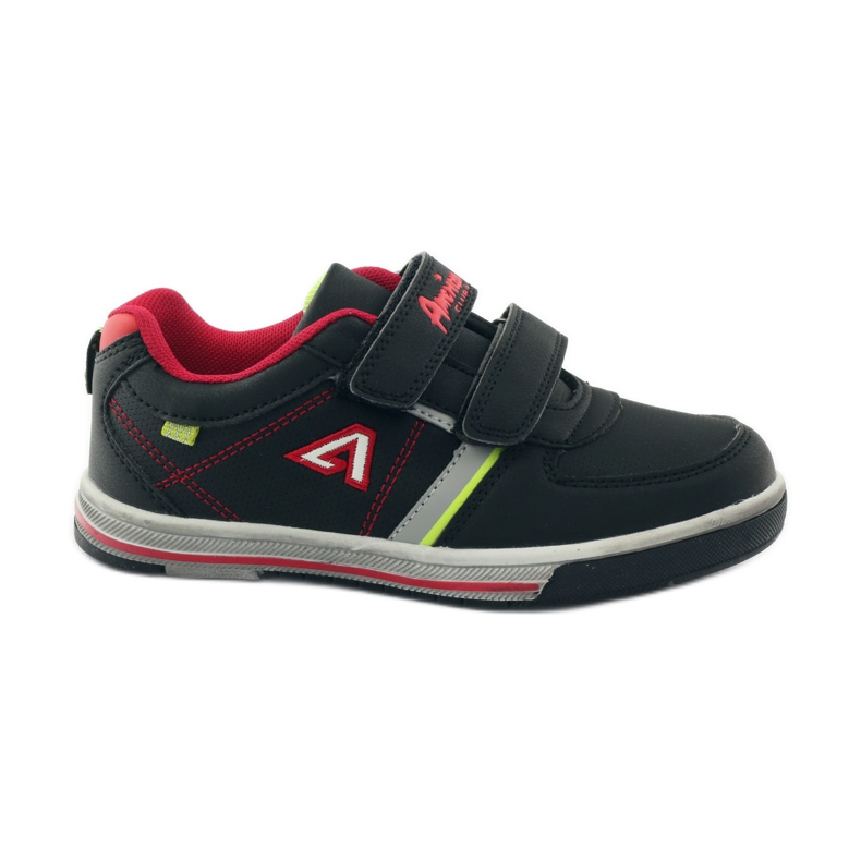 American Club Pantofi sport ADI cu velcro American CA51 roșu verde gri negru