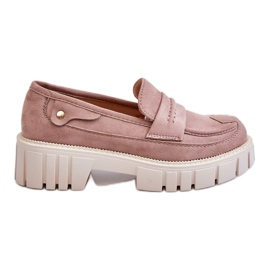Pantofi Slip-On de Damă, din piele intoarsa, maro deschis Fiorell bej