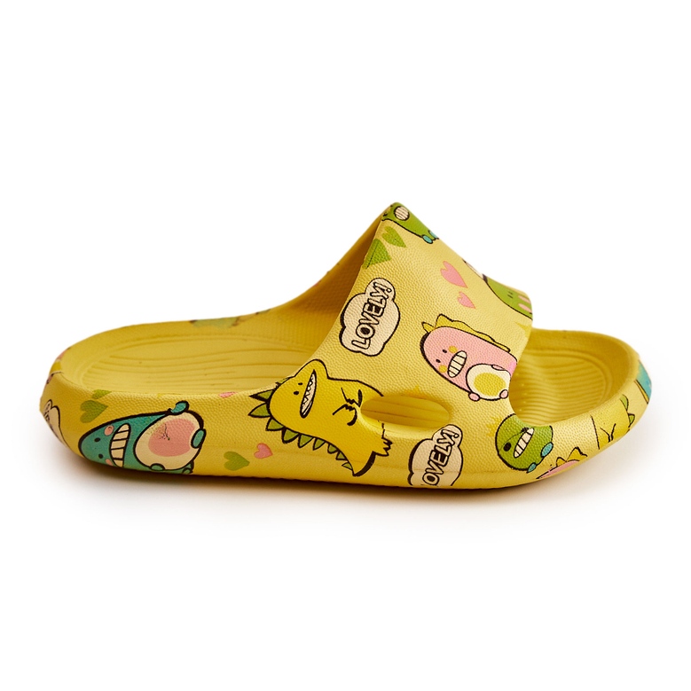WJ1 Papuci ușoare pentru copii Dinozauri Galben Astro WJ1 Papuci ușoare pentru copii Dinozauri Galben Astro