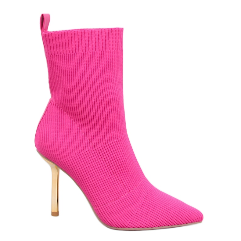 BM Cizme cu toc inalt cu partea superioara elastica Cassidy Fuchsia roz