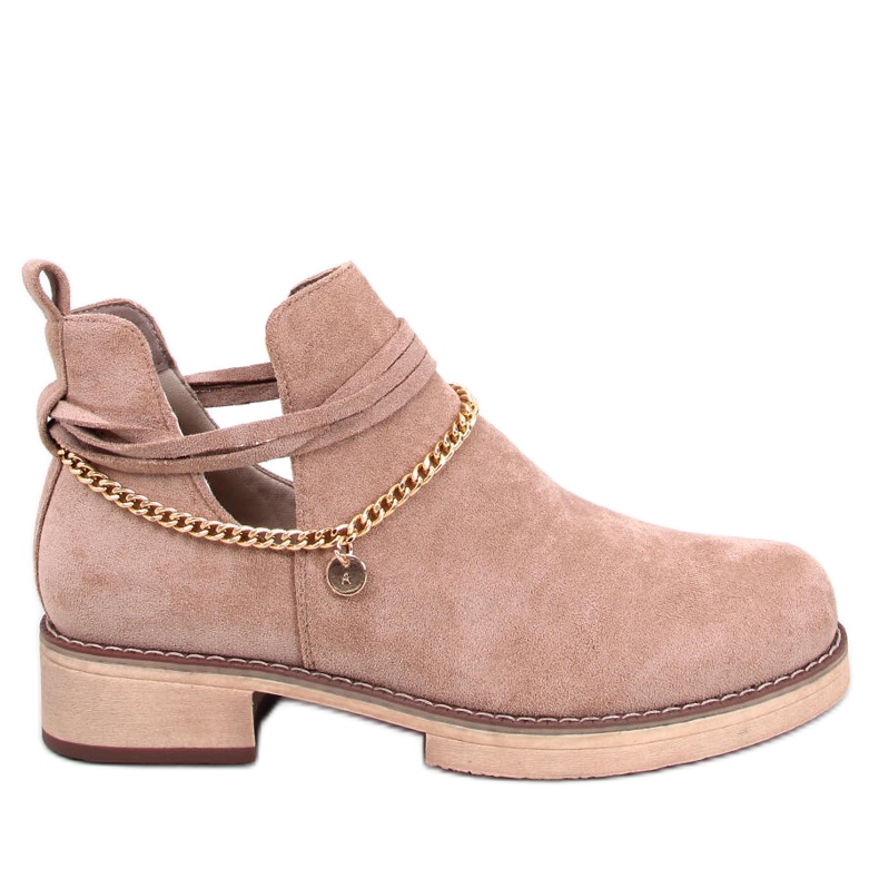 BM Cizme decupate de primăvară Sienna Khaki bej