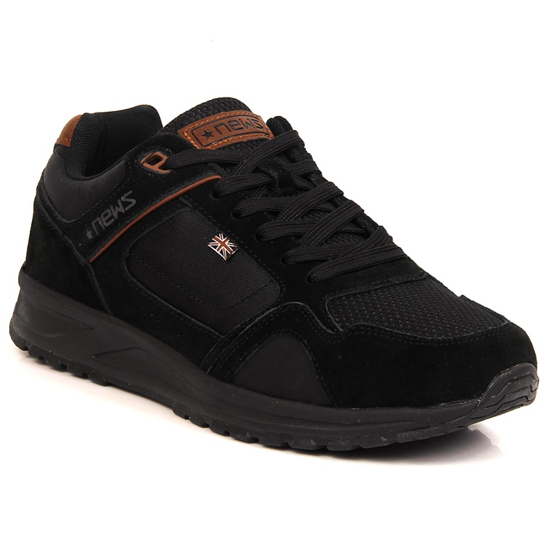 News Pantofi sport barbati din piele neagra NOUTATI negru News Pantofi sport barbati din piele neagra NOUTATI negru