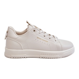 Pantofi sport cu șireturi de damă Bej Mikaela