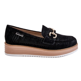 PM1 Mocasini de dama pe platforma neagra Danny negru PM1 Mocasini de dama pe platforma neagra Danny negru