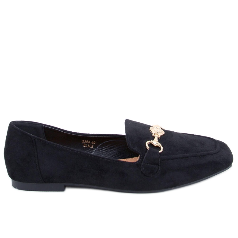 BM Mocasini Rhona Black de dama cu catarama negru