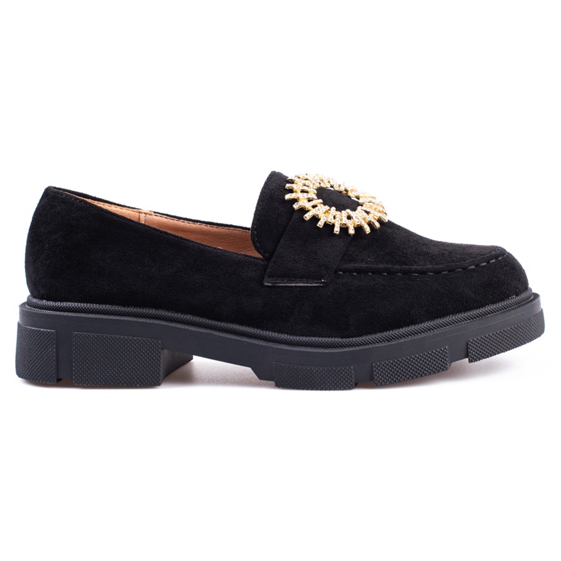 Pantofi de damă Shelovet de piele de căprioară neagră negru Pantofi de damă Shelovet de piele de căprioară neagră negru