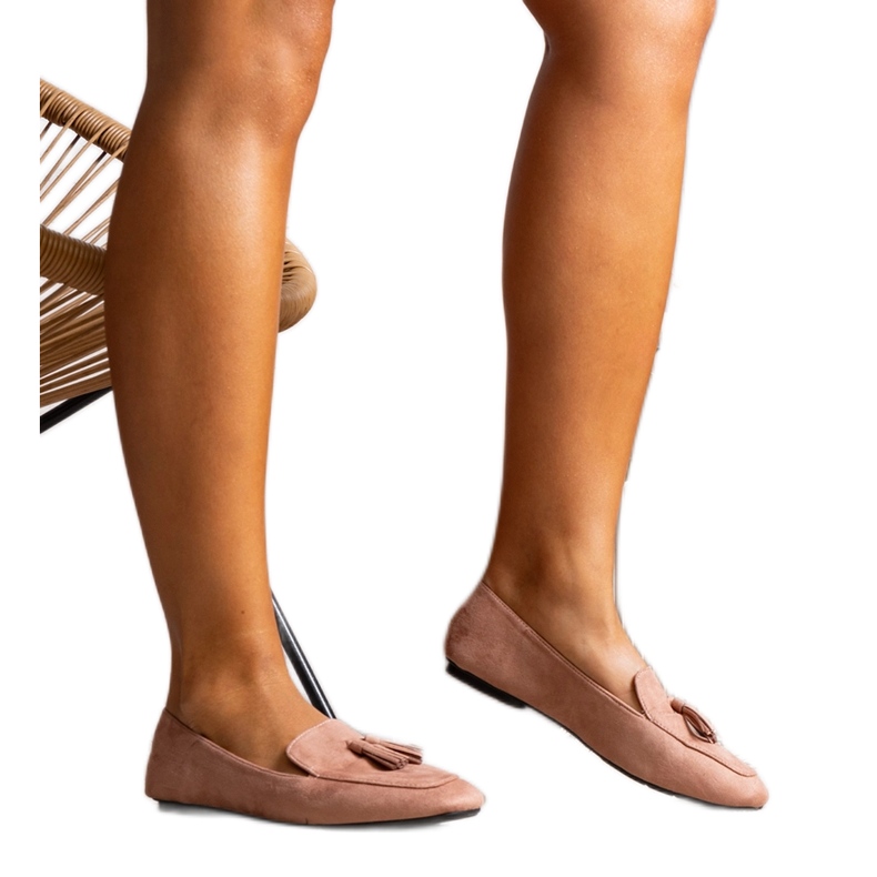 Balerini din piele ecologică roz Cillian