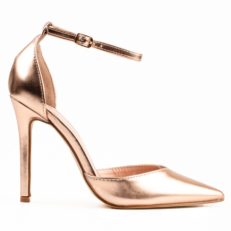 Tocuri de damă Shelovet aurii prinse în jurul gleznei de aur