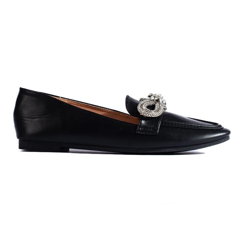Mocasini eleganti de dama cu decor negru