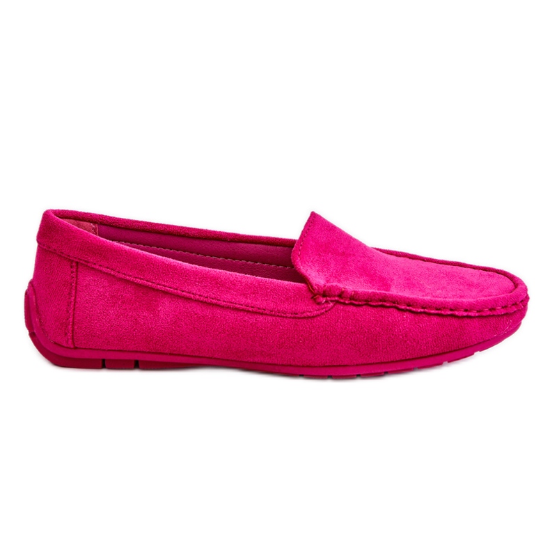 Mocasini de piele intoarsa de dama fuchsia Morreno roz