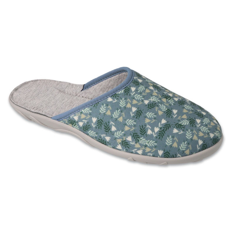 Papuci gri de dama Befado cu frunze colorate 235D190