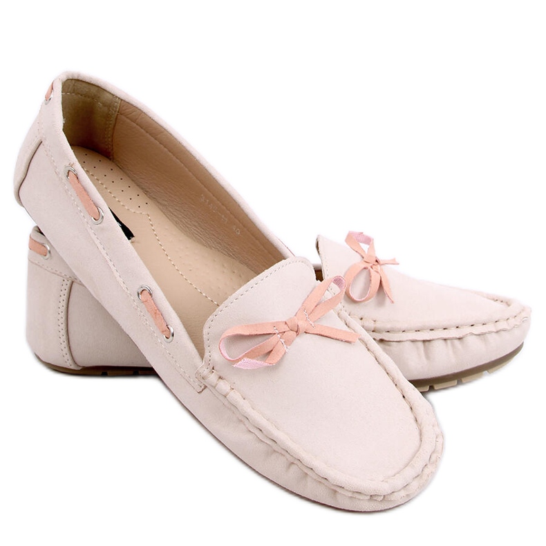 Mocasini clasici Kamila Beige de dama bej