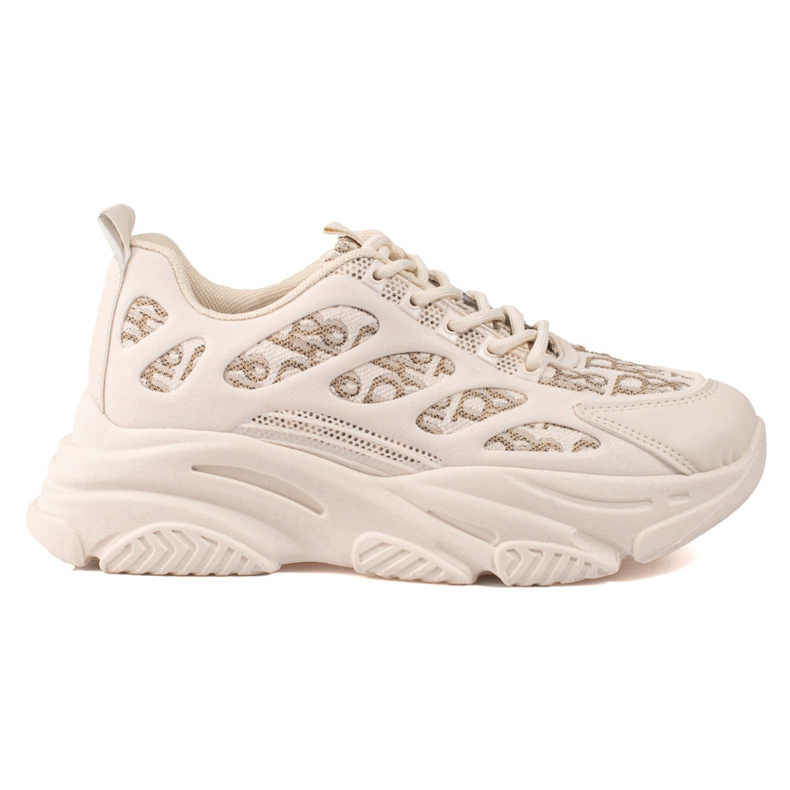 Adidași de damă Shelovet pe talpă groasă bej