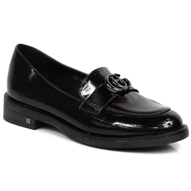 Mocasini lacuiti negri pentru femei Potocki SZ12020 negru