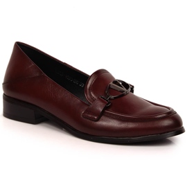 Pantofi de dama visiniu cu toc plat Vinceza 10904 roșu Pantofi de dama visiniu cu toc plat Vinceza 10904 roșu