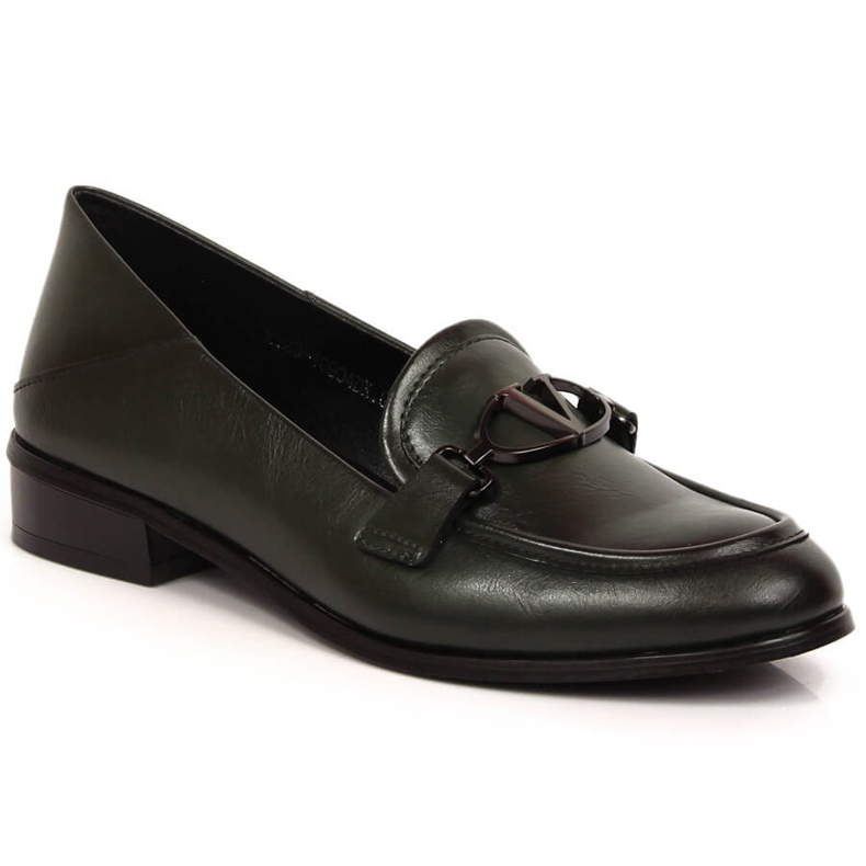 Pantofi de damă verzi cu toc mic Vinceza 10904 verde