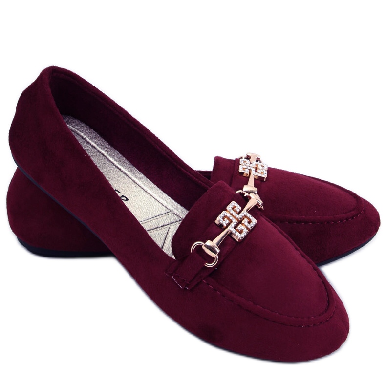 Mocasini dama Chloe Wine roșu