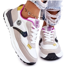 Pantofi sport de damă Big Star KK274099 alb și bej Pantofi sport de damă Big Star KK274099 alb și bej