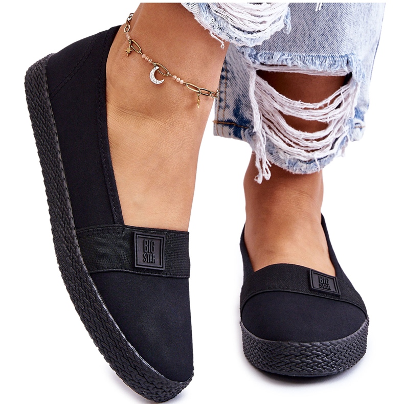 Pantofi slip-on Big Star pentru damă LL274200 negri negru