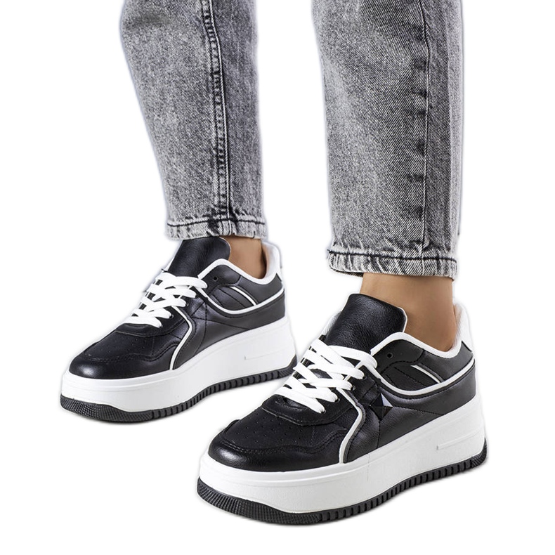 Tenisi negri cu platformă Juanita negru