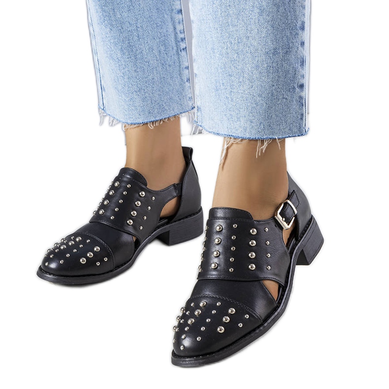 Brogues Irene negre decupate negru Brogues Irene negre decupate negru