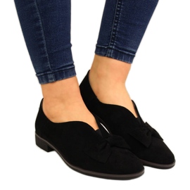 Pantofi de dama cu fundita neagra Jezzi negru Pantofi de dama cu fundita neagra Jezzi negru