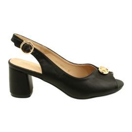 Evento Sandale pentru femei pe post cu decorare 23SD35-5480 Negru