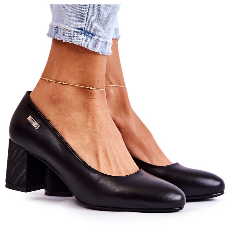 Pompe din piele pe un bar Sergio Leone PB178 Negru