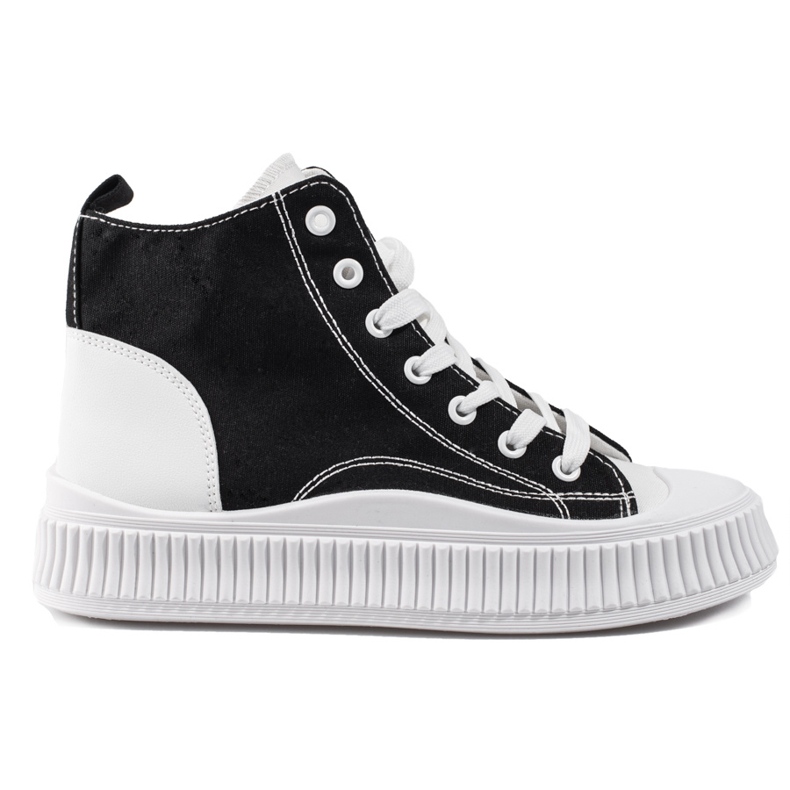 Adidași de damă Shelovet înalți alb și negru
