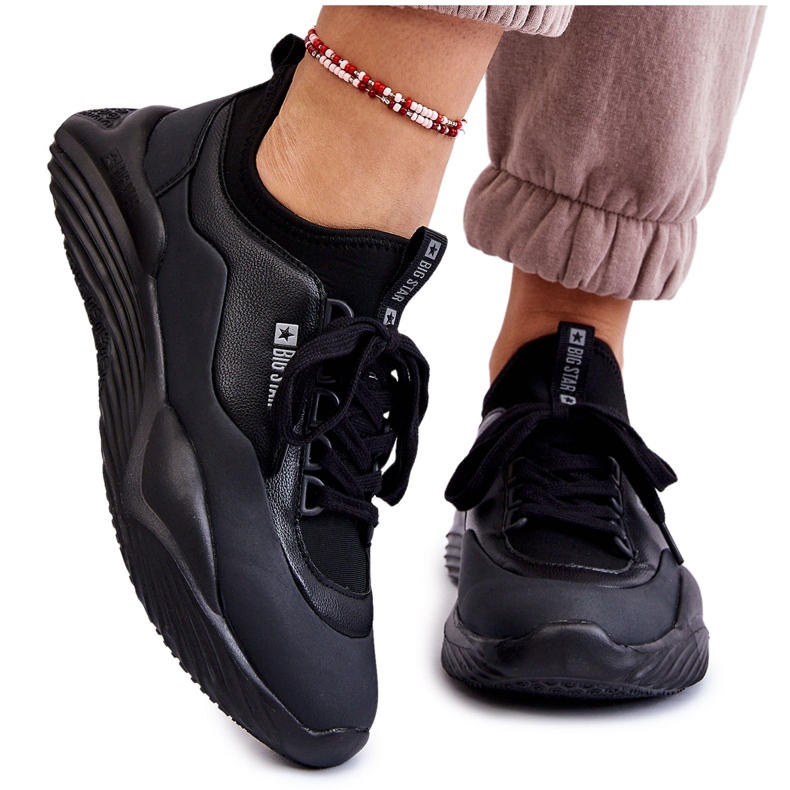 Pantofi de damă cu sistem de spumă cu memorie Big Star LL274419 Negri negru