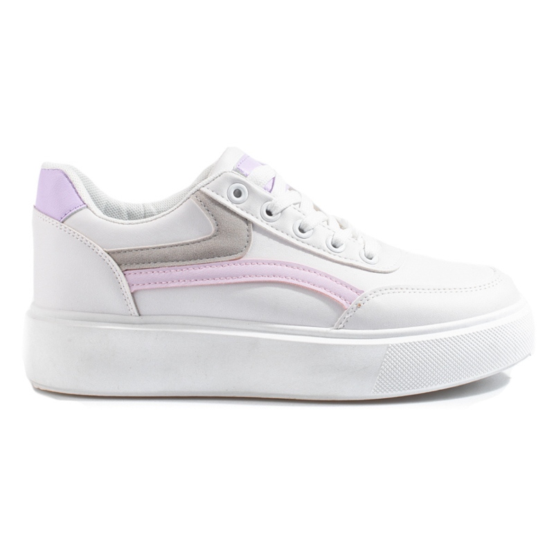 Pantofi sport de damă Shelovet comozi alb violet roz gri