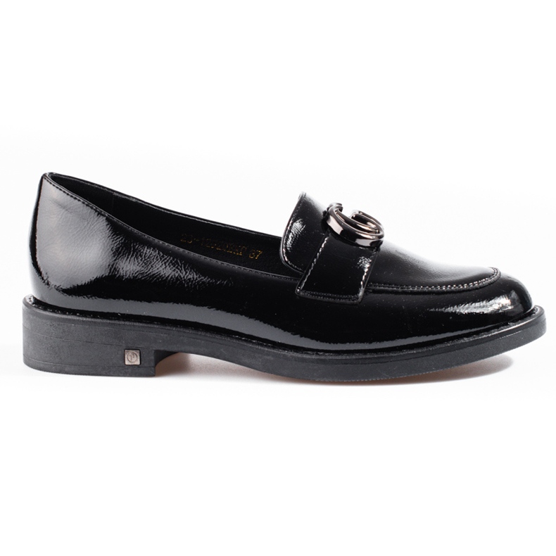 W. Potocki Potocki lăcuit pentru femei cu toc plat lords negru