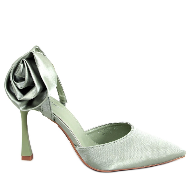 Seastar Ace din satin cu floare verde Flores Seastar Ace din satin cu floare verde Flores