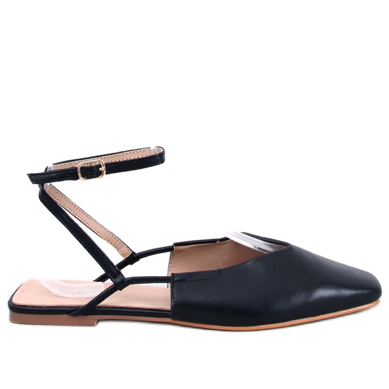 BM Balerini cu toc deschis de la Gianna Black negru