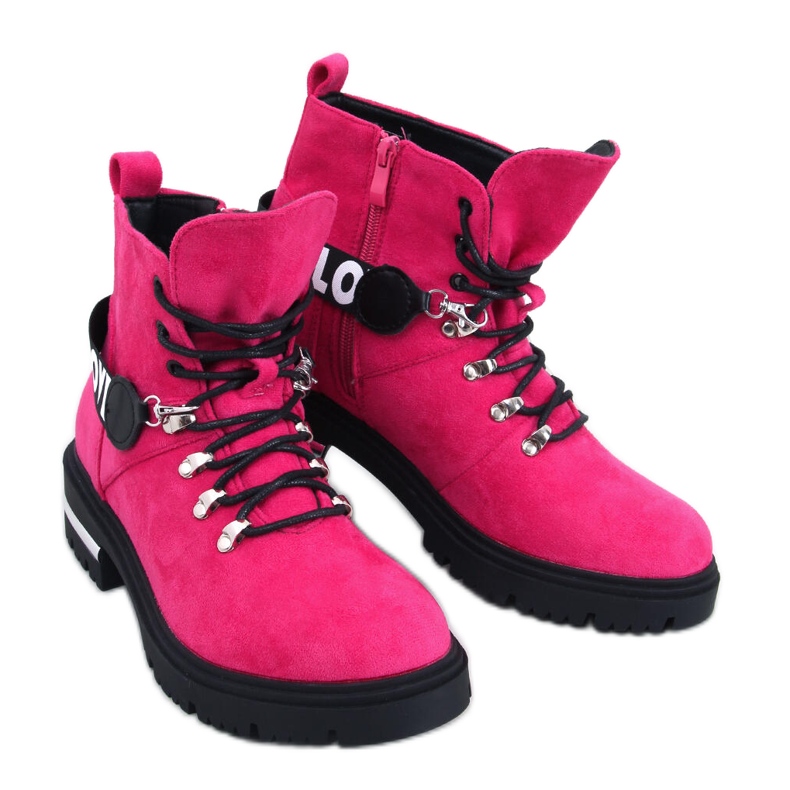 BM Cizme Trapper dama Nerea Fuchsia roz BM Cizme Trapper dama Nerea Fuchsia roz
