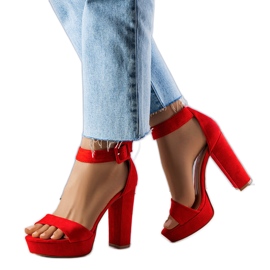 BM Sandale roșii pe post Josefina roșu BM Sandale roșii pe post Josefina roșu
