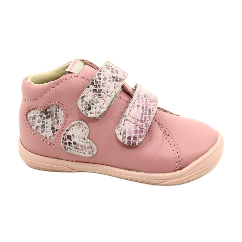 Pantofi cu velcro Mazurek 1264 Pink Snake Hearts roz
