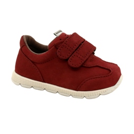 Pantofi pentru copii din piele casual Mazurek 1362 roșu velcro roşu