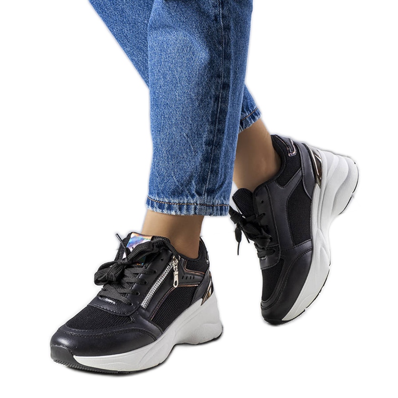 Tenisi negri cu pană de la Stacey negru