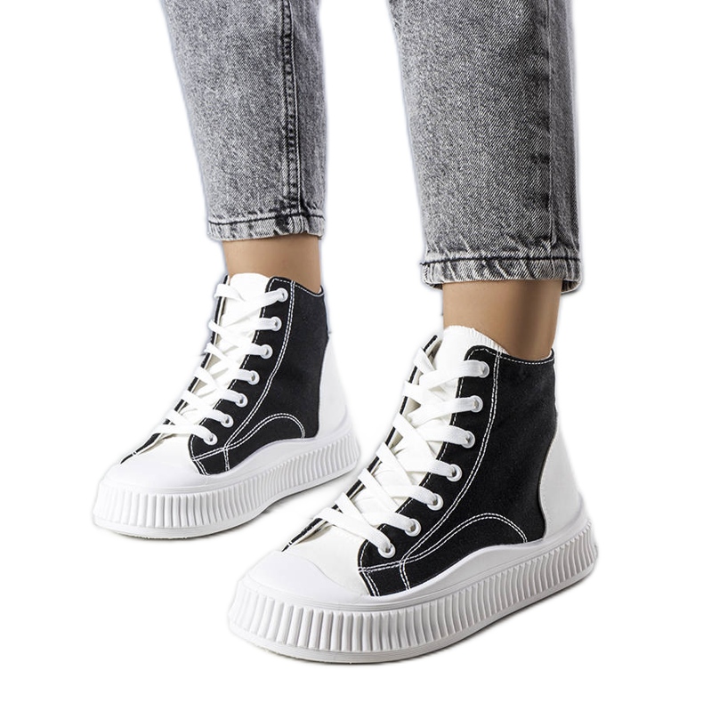 Tenisi negri cu platformă de la Terri negru