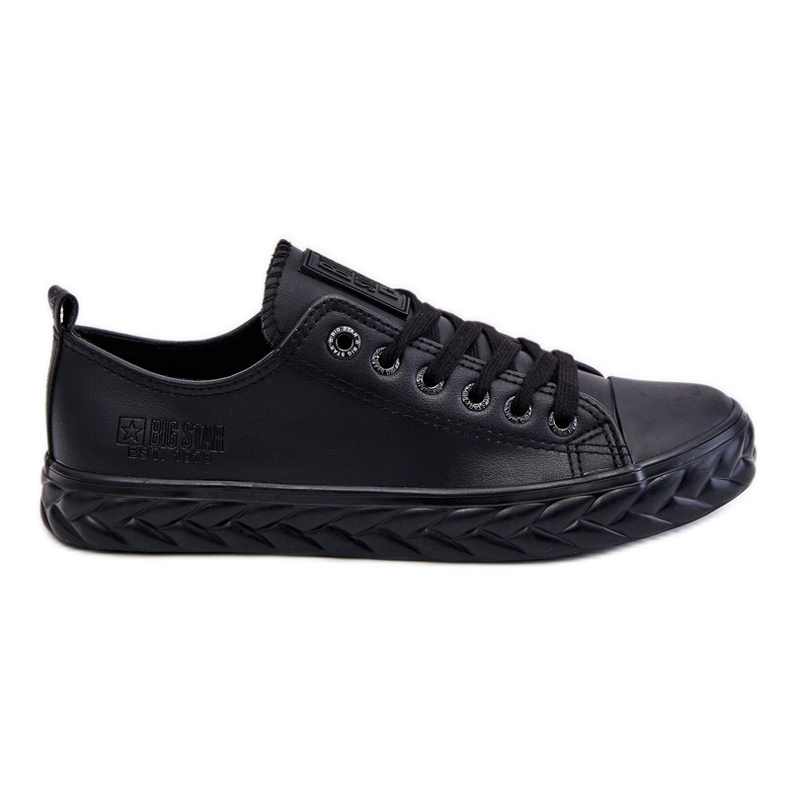 Pantofi de damă din piele Big Star LL274402 Negri negru Pantofi de damă din piele Big Star LL274402 Negri negru