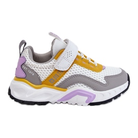 Pantofi Sport Copii Cu Velcro Big Star JJ374257 Alb și Galben multicolor