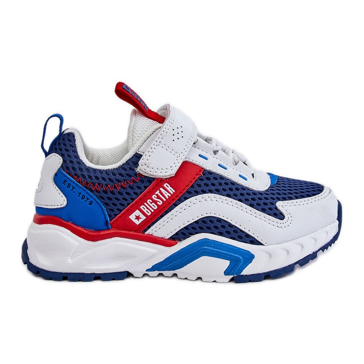 Pantofi Sport Copii Cu Velcro Big Star JJ374259 Alb și Albastru Marin multicolor