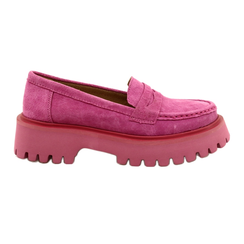 Mocasini din piele intoarsa Filippo DP4586/23 FH Fuchsia roz