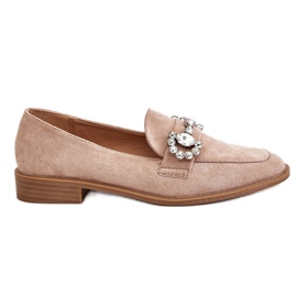 PS1 Mocasini eleganti din piele intoarsa bej inchis Aliya PS1 Mocasini eleganti din piele intoarsa bej inchis Aliya