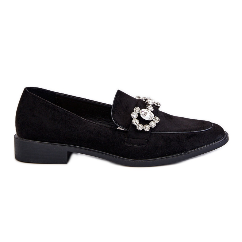 PS1 Mocasini eleganti din piele intoarsa neagra Aliya negru